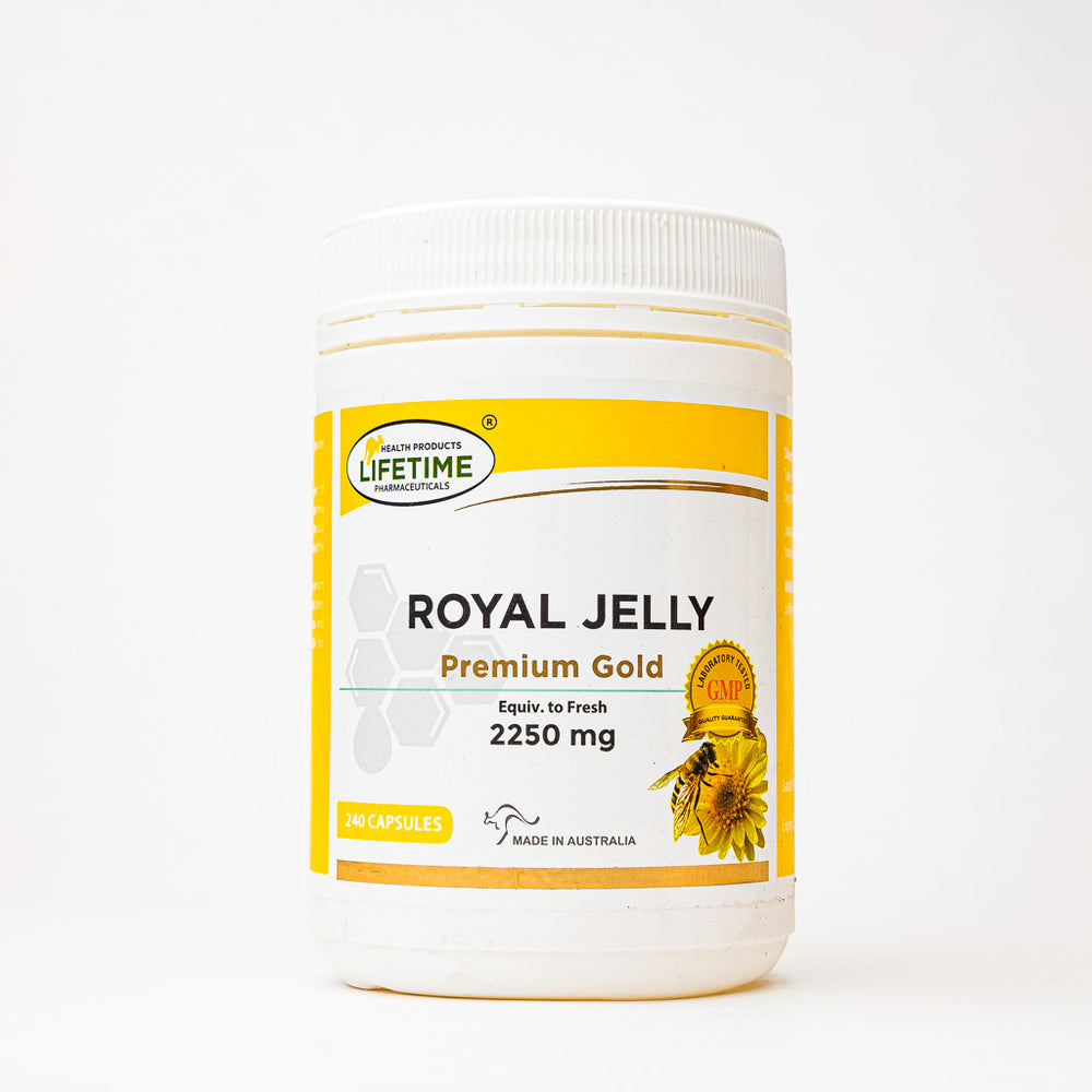 
                  
                    Royal Jelly Premium Gold Powder Capsules 2250mg
                  
                